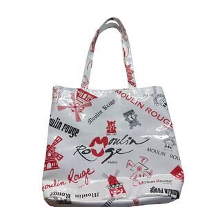Moulin Rouge Paris Tote Bag – Souvenir Cabaret Logo Print Shopper